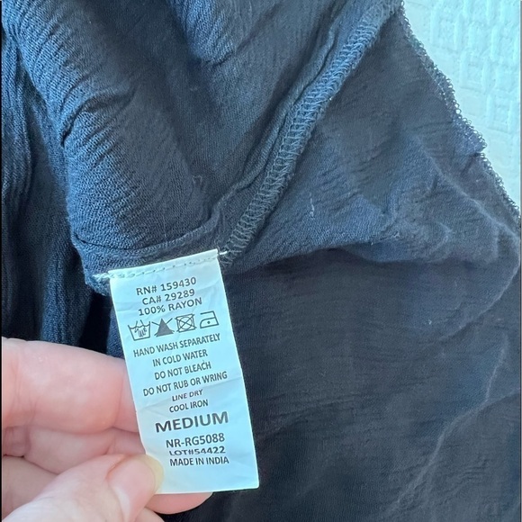 Elan Cover-Up Slip Sleeveless Scoop Neck Mini Dress Black Size M - Picture 10 of 14